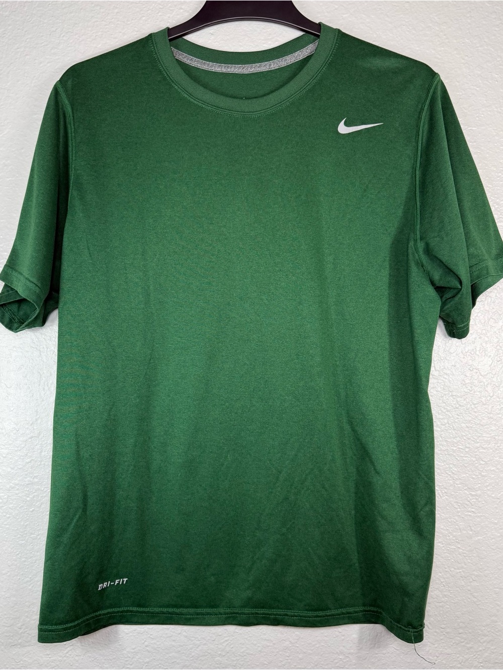NIKE Men's Green Dri-Fit Athletic Workout Running Loose Fit Shirt Size Large